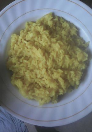 A picture of Turmeric rice.