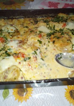 Una foto de Papas a la crema