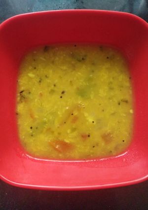 A picture of Yellow Moong dal.