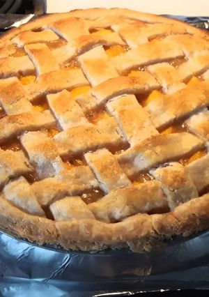 A picture of Peach pie of Champions.