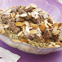 A picture of Green wheat grains with lamb - freeket ghanam.
