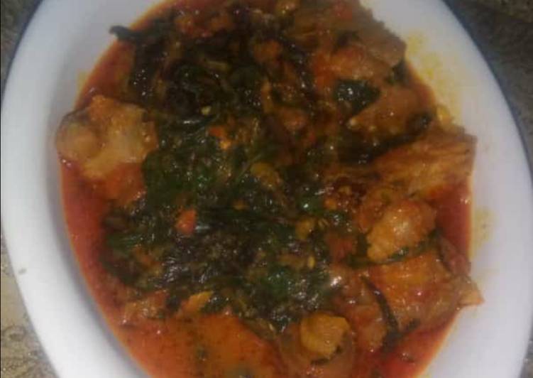 Easiest Way to Make Cooking Tomato stew with scent leaves
