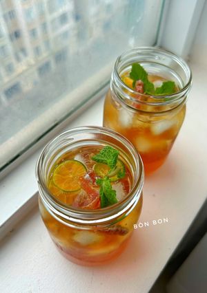 Hình của món Trà Tắc Xí Muội.
