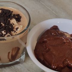 A picture of Nutella with Nutella milkshake.