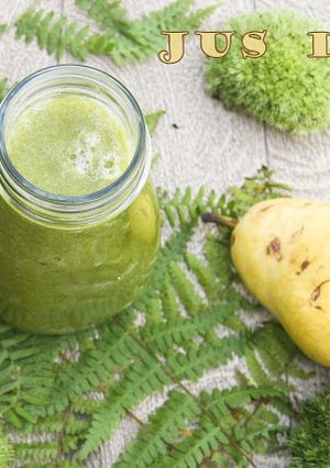Une photo de Jus détox pomme, poire et épinard