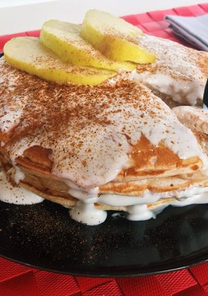 Una foto de Tortitas de harina de avena y queso batido