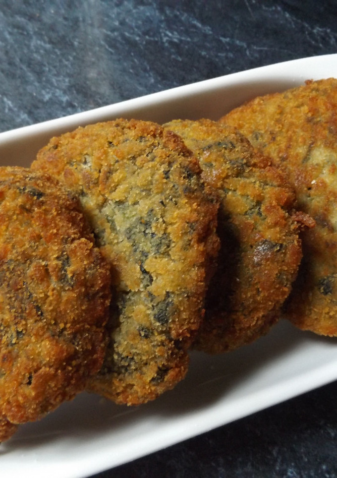Una foto de Tortitas de arroz y espinacas