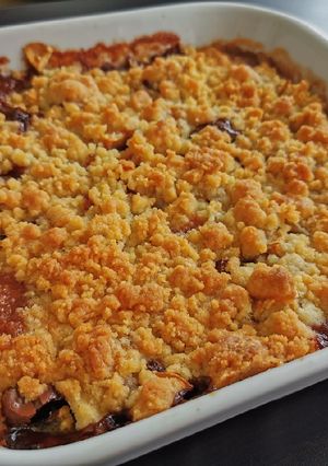 Une photo de Crumble pomme poire chocolat