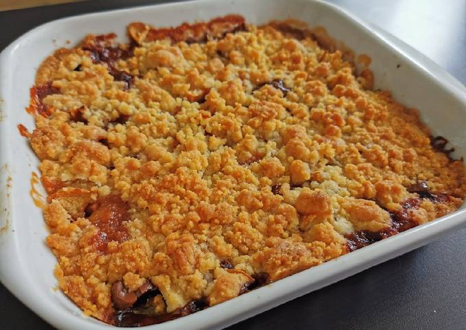 Crumble pomme poire chocolat