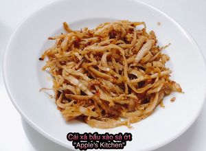 Hình của món Cải xá bấu xào sả ớt.