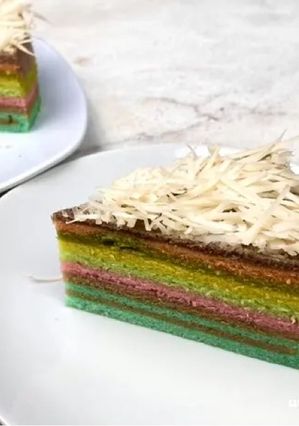 Foto resep Resep Rainbow Cake Kukus 4 Telur