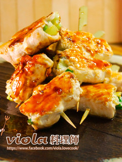 雞肉蔥串燒 的食譜成品照片