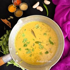 A picture of Kathal Bichir Dal (Jackfruit Seed Lentil Curry - Bong style).