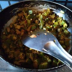 A picture of Bhindi sabji.