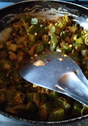 A picture of Bhindi sabji.