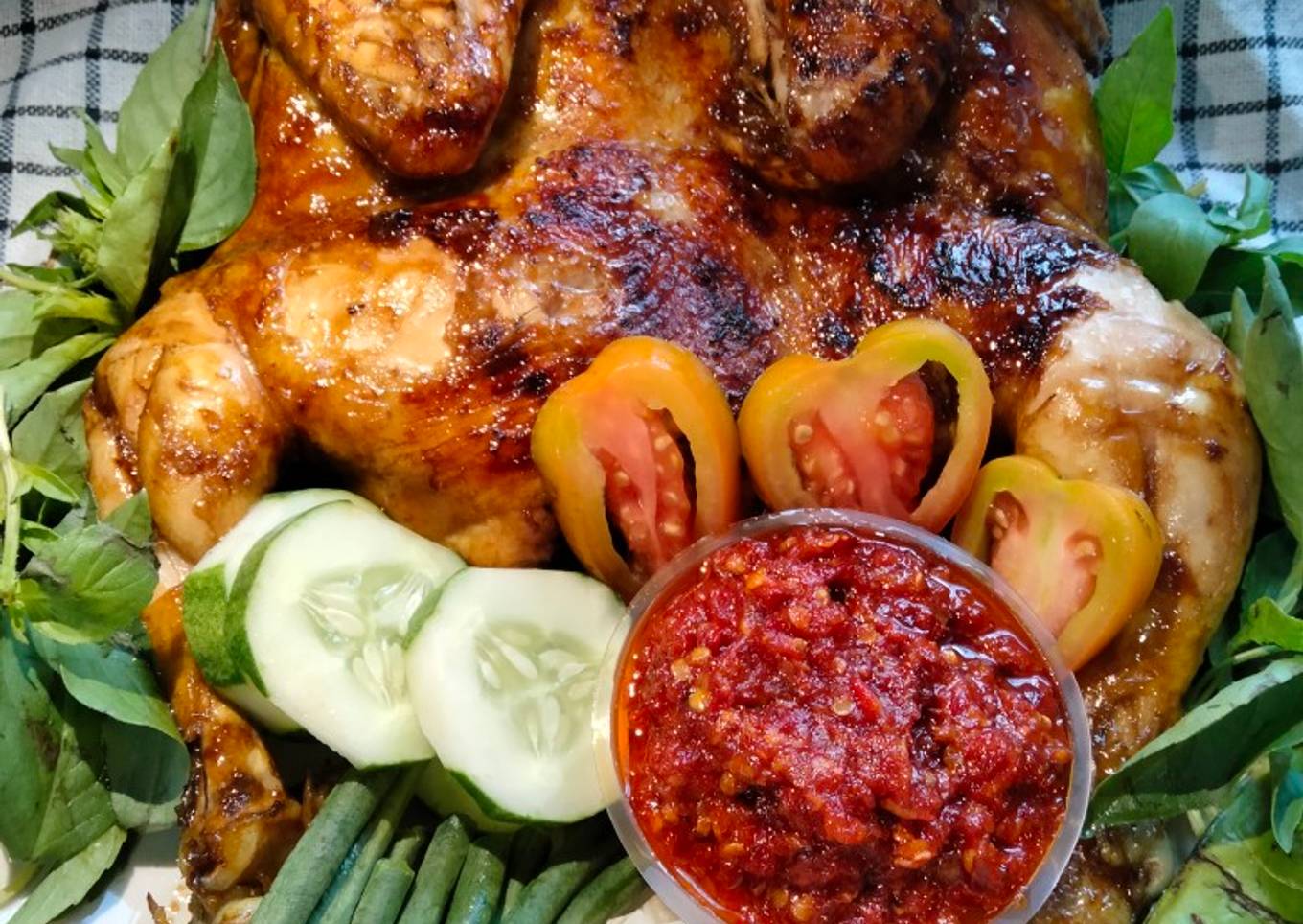 Ayam bakar kecap+sambal goreng