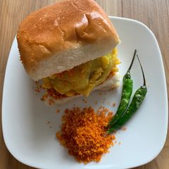 A picture of Vada pav.