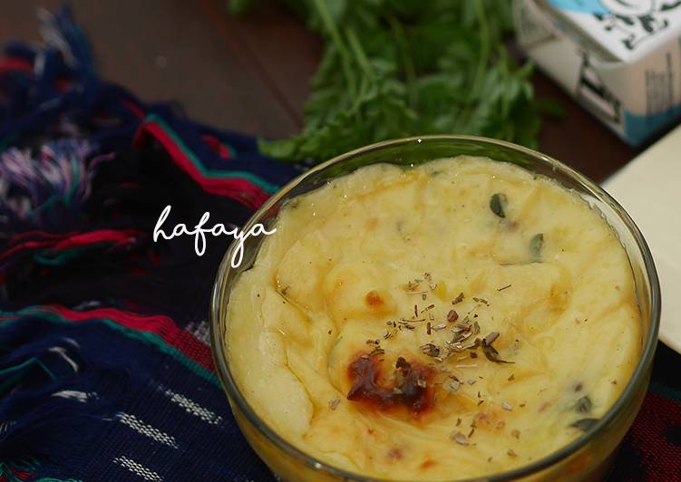 Resep Potato Kelor Gratin Mix Susu MIMI UHT 🍃Porsi Mini Tapi Padat Gizi 💙(MPASI +15 bulan)🍴 yang Lezat