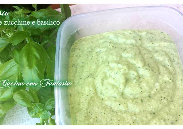 Pesto di zucchine crude e basilico