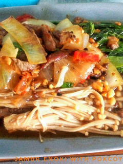Foto resep Pakcoy dan jamur enoki tumis bawang putih
