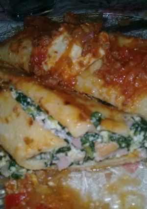 Una foto de Canelones de verduras
