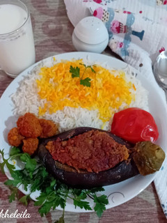 عکسی از دستور لونگی بادمجان شمالی