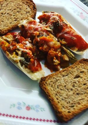 Una foto de Endivias rellenas al horno