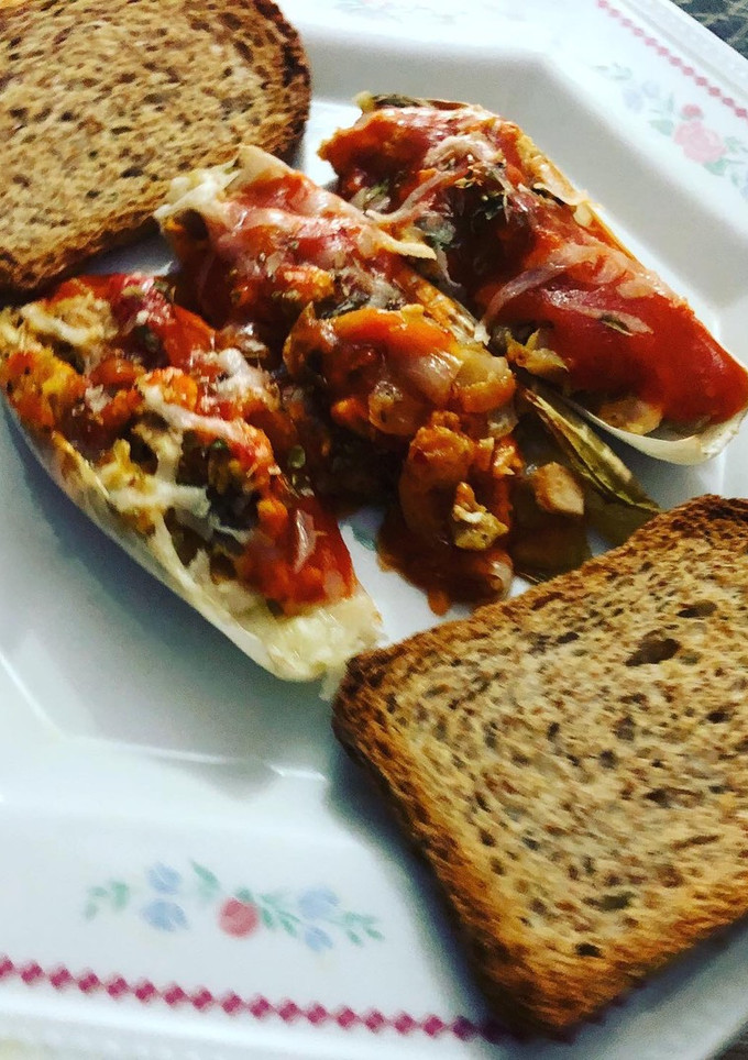 Una foto de Endivias rellenas al horno