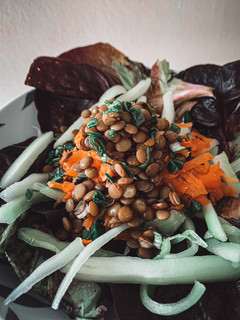 Una foto de Ensalada de lentejas