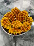 Waffle labu kentang keju