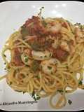 Spaghetti pomodoro e gamberi