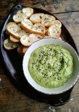 Una foto de Crema de PALTA con CILANTRO