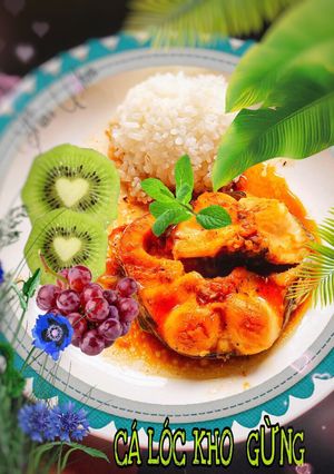 Hình của món Cá lóc kho gừng.