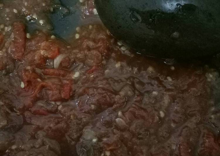 Sambal ulek terasi ayam bakar