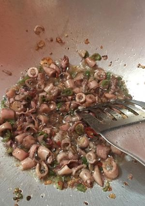 Foto resep Cumi asin oseng cabe ijo