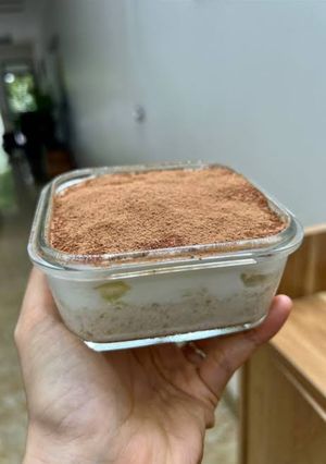 Hình của món Tiramisu yến mạch healthy.