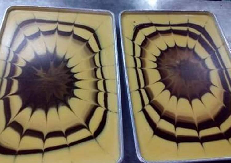 Cara Gampang Menyiapkan Kue kastard /agar agar bunga, Enak