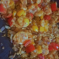 A picture of Crevettes au poivron❤️.