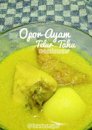 Foto resep Opor Ayam, Telur, Tahu