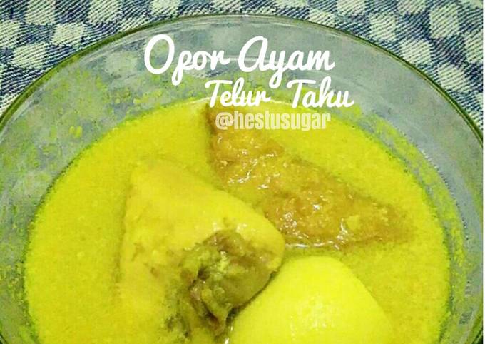 Opor Ayam, Telur, Tahu