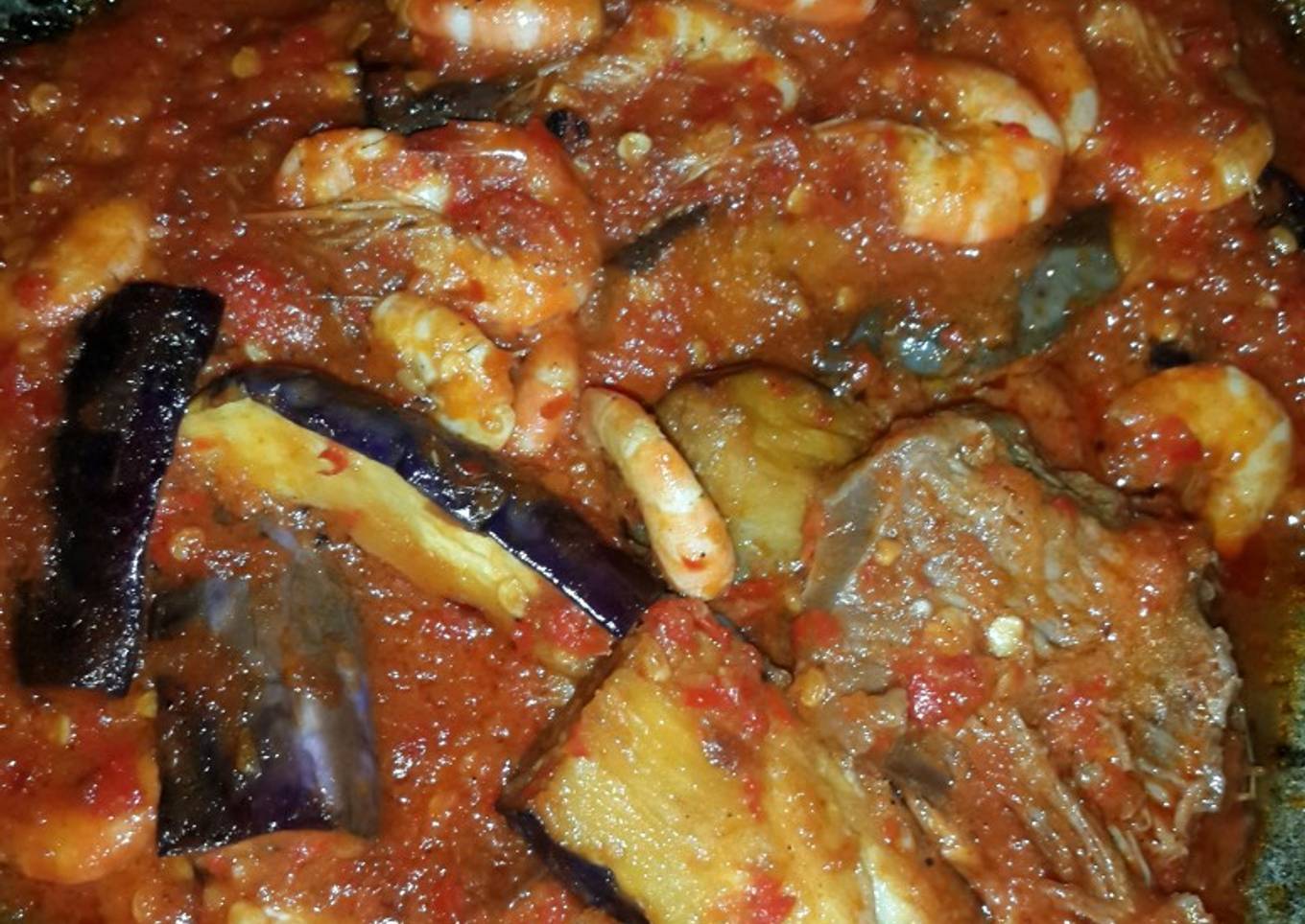 Udang terong balado