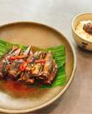 Nõn chuối kho cay