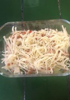 Una foto de Papas gratinadas con pimientos