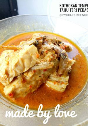 Foto resep Kothokan tahu tempe teri pedas