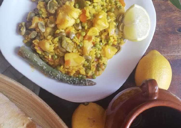 Arroz con Bacalao y Habas