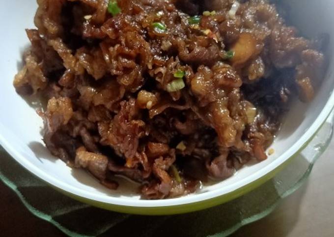 Beef bowl ala yoshinoya, resep yoshinoya