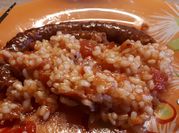 Une photo de riz paprika