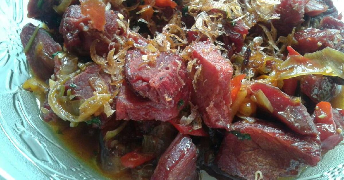 Resep tumis daging asap pedas rumahan enak dan mudah - Cookpad