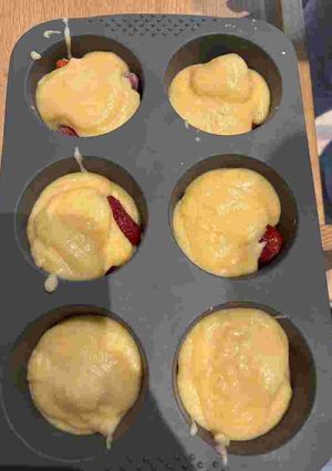 Málnás muffin recept fotója