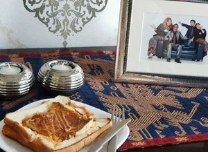 Foto resep Toasted bread filled with cheese and smoked beef